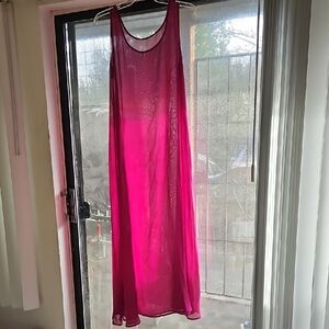 American Apparel Vibrant Pink Maxi Dress